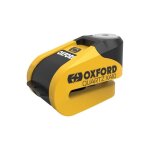 Bloque disque oxford xa10 10mm jaune avec alarme
