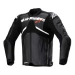 Blouson cuir alpinestars atem v5 black / white - 48
