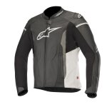 Blouson cuir alpinestars faster noir / blanc - 52