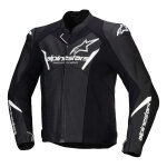Blouson cuir alpinestars faster v3 airflow black / white - 46