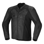 Blouson cuir alpinestars faster v3 black / black - 50