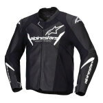 Blouson cuir alpinestars faster v3 black / white - 52