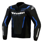 Blouson cuir alpinestars gp force v2 airflow black / metallic blue - 46