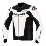 Blouson cuir alpinestars gp force v2 white / black - 46