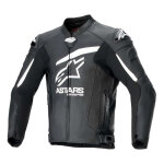 Blouson cuir alpinestars gp plus r v4 airflow black / white - 48