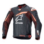 Blouson cuir alpinestars gp plus r v4 rideknit black / red fluo / white - 4