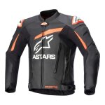 Blouson cuir alpinestars gp plus v4 black / red fluo / white - 48