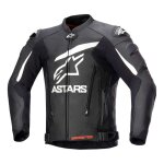Blouson cuir alpinestars gp plus v4 black / white - 48
