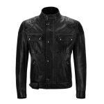 Blouson cuir belstaff brooklands noir - s