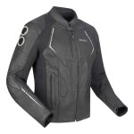 Blouson cuir bering radial noir / blanc - s