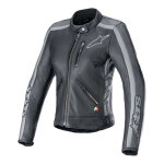 Blouson cuir femme alpinestars stella dyno black / tar gray / dark gray - x