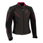 Blouson cuir femme bering lady kalina noir / fushia - t0