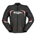 Blouson cuir femme furygan ariana noir / rouge - s