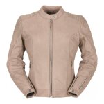 Blouson cuir femme furygan debbie beige - s