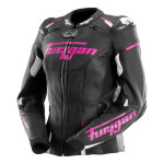 Blouson cuir femme furygan raptor lady noir / blanc / rose - s