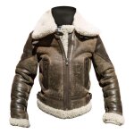 Blouson cuir femme helstons bombardier spitfire marron - s