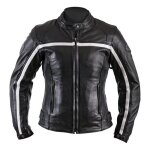 Blouson cuir femme helstons daytona lady noir - l
