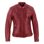 Blouson cuir femme helstons jody rouge - s Blouson cuir femme helstons jody rouge - s