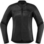 Blouson cuir femme icon overlord noir - xs