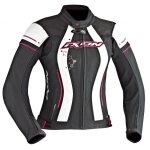 Blouson cuir femme ixon alcyone noir / blanc / fushia - xs
