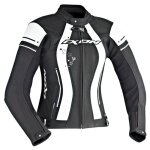 Blouson cuir femme ixon alcyone noir / blanc - xs