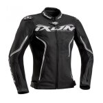 Blouson cuir femme ixon trinity noir / blanc / gris - xs
