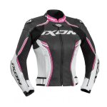 Blouson cuir femme ixon vortex lady noir / blanc / fushia - xs