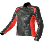Blouson cuir femme perfecto overlap tina noir / rouge - xs Blouson cuir femme perfecto overlap tina noir / rouge - xs