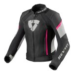 Blouson cuir femme rev'it xena 3 noir / rose - 34