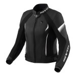 Blouson cuir femme rev it xena 4 ladies black / white - 38
