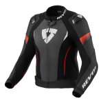 Blouson cuir femme rev it xena 4 pro ladies black / neon red - 38