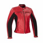 Blouson cuir femme segura lady kroft rouge / noir - t0