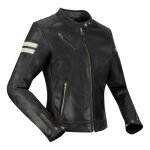 Blouson cuir femme segura lady romeo noir / blanc - t0