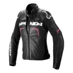 Blouson cuir femme spidi evorider 2 noir / fuchsia - 38