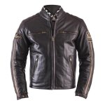 Blouson cuir fender helstons ace marron - m