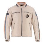 Blouson cuir helstons ace 10 ans beige - s