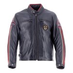 Blouson cuir helstons ace 10 ans bleu - s