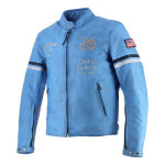 Blouson cuir helstons nashville bleu ciel - m