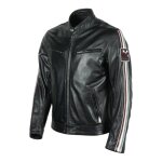 Blouson cuir helstons race aniline noir - 2xl
