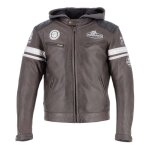 Blouson cuir helstons riposte marron - s