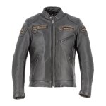 Blouson cuir helstons trevor vert / noir - s Blouson cuir helstons trevor vert / noir - s