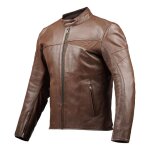Blouson cuir ixon cranky air marron - m
