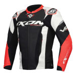 Blouson cuir ixon vortex 3 noir / blanc / rouge - s