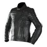 Blouson cuir overlap tina noir - xs
