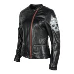 Blouson cuir perfecto femme helstons cher soft noir - xl