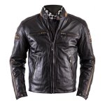 Blouson cuir rag helstons ace marron - s