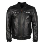 Blouson cuir rag helstons helico noir - xl