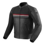Blouson cuir rev it mile 2 black / red - 46