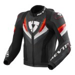 Blouson cuir rev it quantum 3 pro black / red - 56