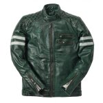 Blouson cuir ride and sons magnificent buffalo skin midnight bleu - s